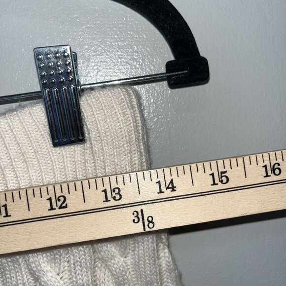 Olivaceous Cable‎ Knit Mini Skirt, Medium, Ivory - Picture 3 of 9